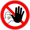 Symbol 209 - rund - "Zutritt für Unbefugte verboten 100mm